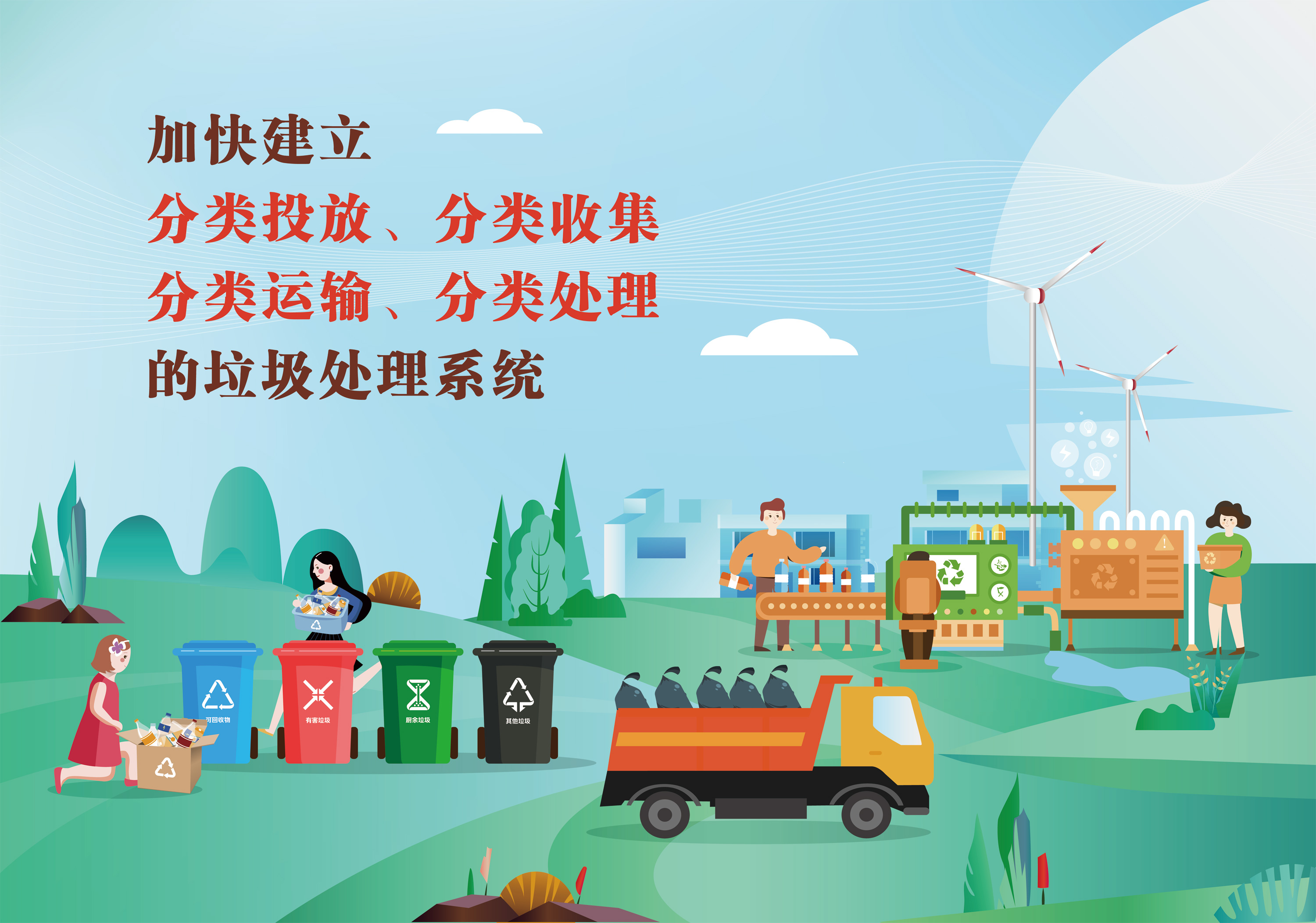 月荷湖垃圾分类宣传